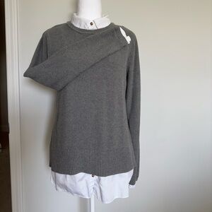 Seraphine Maternity Top | Mock Shirt Cotton Mix Maternity and Nursing Sweater